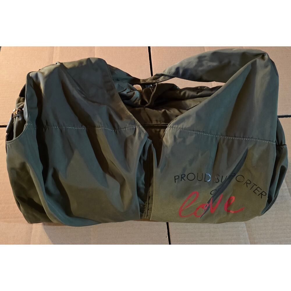 Peace Love World Proud Supporter of Love Green Bag